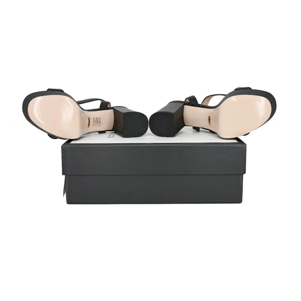 Gucci GG Marmont Leather Platform Sandals - Picture 11 of 14